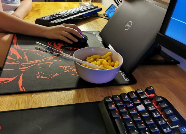 “The way my wife eats Cheetos without messing up her mouse.”