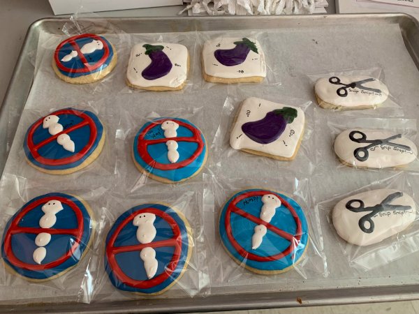 “Someone ordered vasectomy cookies from the bakery I work at.”