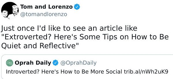 norton antivirus deletes itself - Tom and Lorenzo Just once I'd to see an article "Extroverted? Here's Some Tips on How to Be Quiet and Reflective" Oprah Daily Introverted? Here's How to Be More Social trib.alnWh2uk9