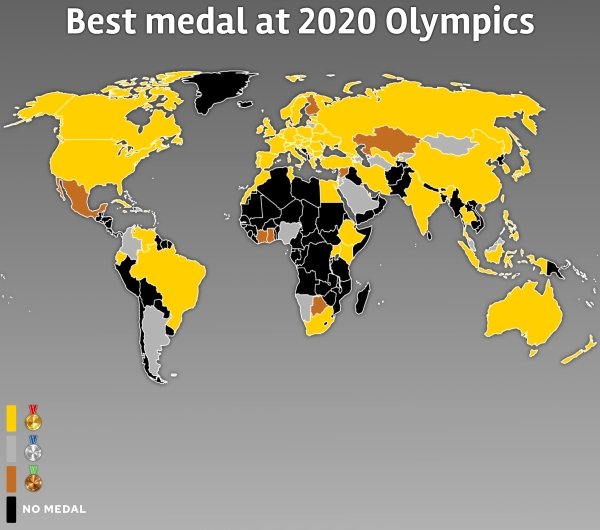 eastern mediterranean region - Best medal at 2020 Olympics No Medal