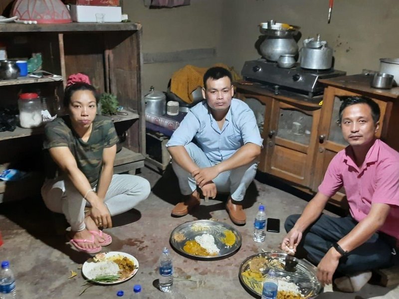 India’s Mirabai Chanu at her home in Manipur after winning Silver Medal in the Tokyo Olympics