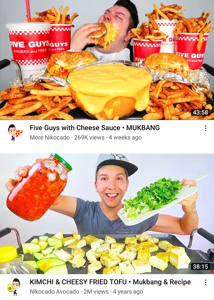 Same YouTuber 4 years apart