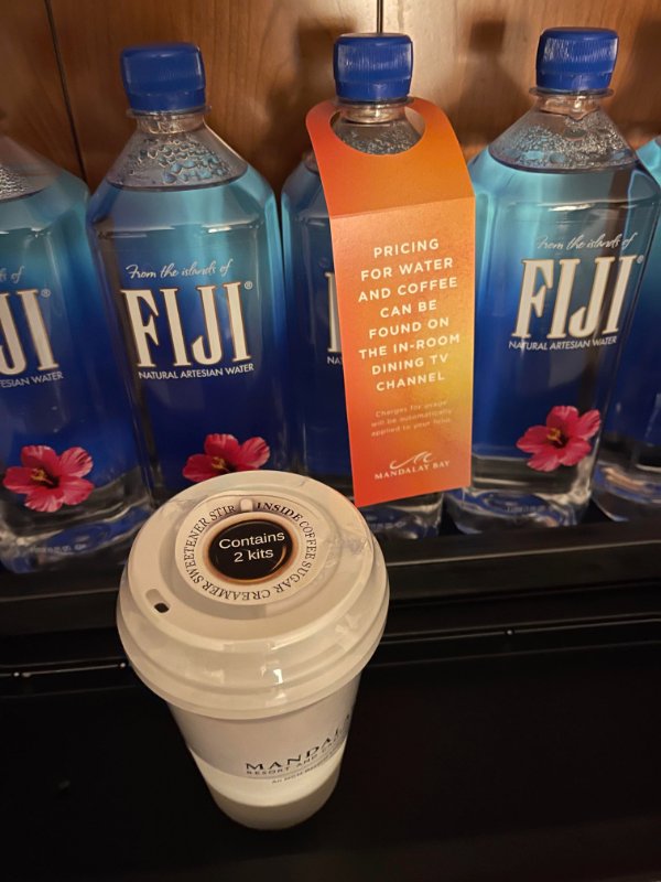 drink - hem the island of & of from the islands of J Fiji Pricing For Water And Coffee Can Be Found On The InRoom Dining Tv Channel Fiji Natural Artesian Water Na Natural Artesian Water Esian Water cre Mandalay Bay Ner Stie Fashide 2 kits Yypn5 M