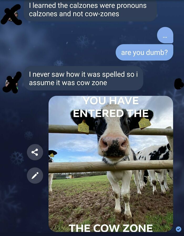 sky - I learned the calzones were pronouns calzones and not cowzones are you dumb? I never saw how it was spelled so i assume it was cow zone You Have Entered The 75724 706780 706780 The Cow Zone