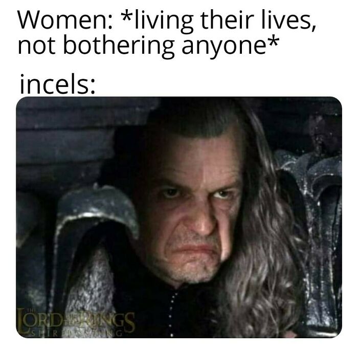 gondor meme - Women living their lives, not bothering anyone incels Ordings Ushire