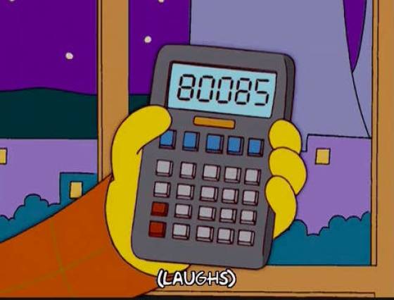 calculator gif - 80085 Laughs
