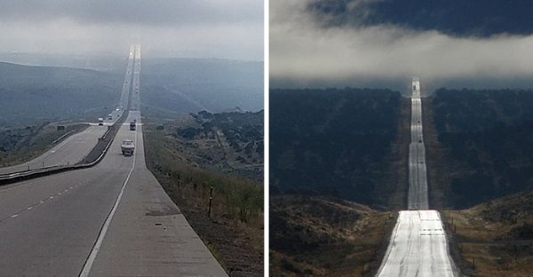 Known as the highway to heaven – I-80 in Wyoming.