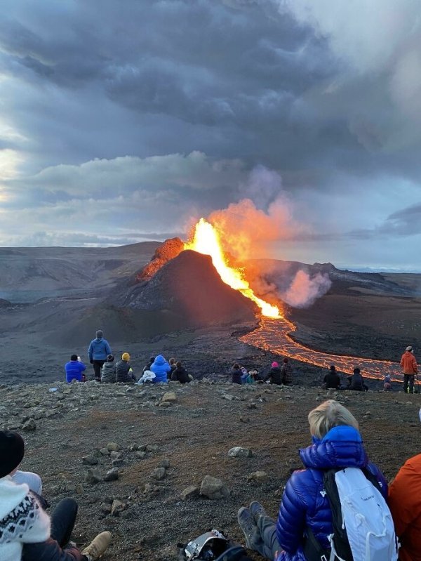 Went to see a volcano that is only a couple of kilometres away from my home. This volcano has been erupting for the past months in Iceland.