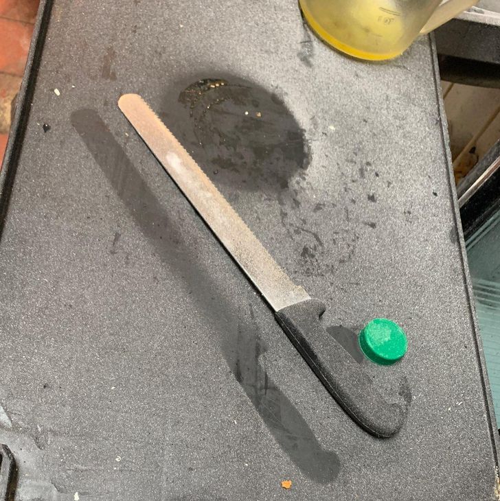 “A flying hatchet at my friend’s work”