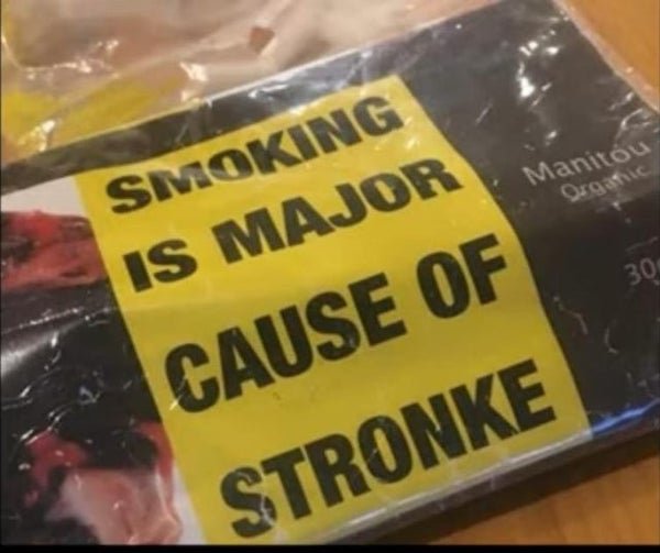 Manitou Organic Smoking Is Major 30 Cause Of Stronke