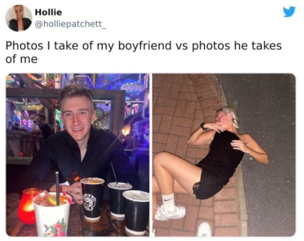 27 Times Boyfriends And Girlfriends Took Very Different Photos.