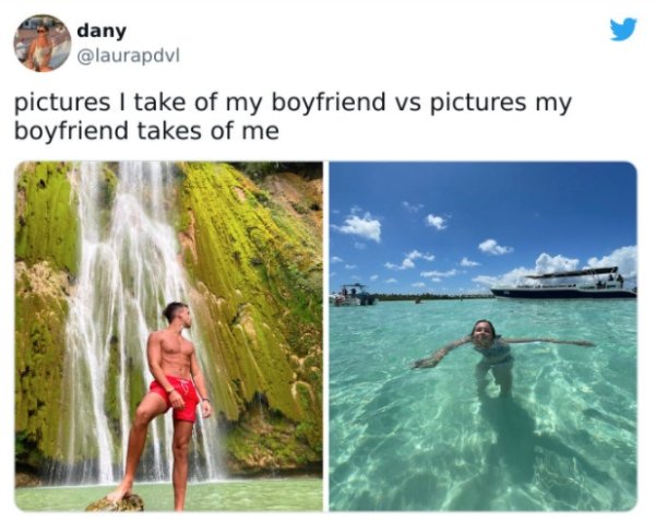 27 Times Boyfriends And Girlfriends Took Very Different Photos.