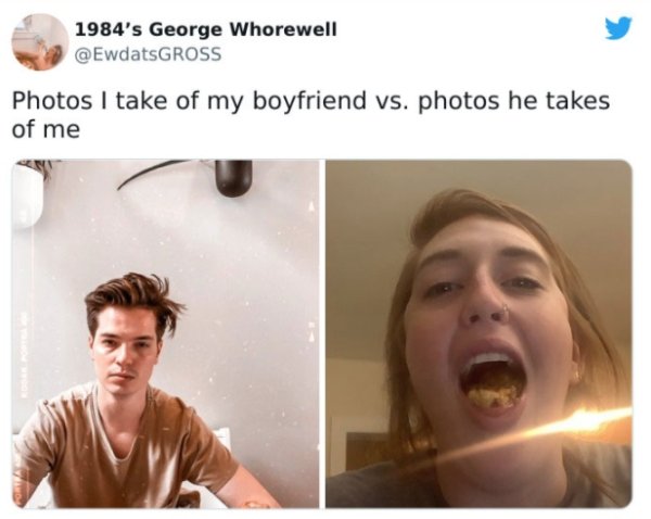 27 Times Boyfriends And Girlfriends Took Very Different Photos.