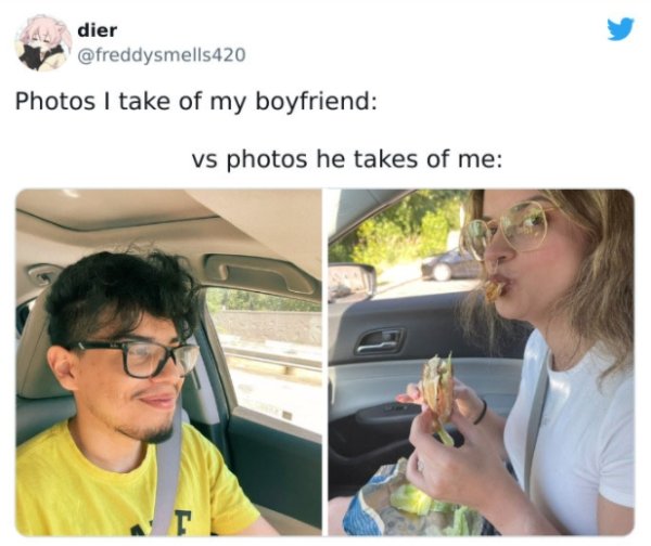 27 Times Boyfriends And Girlfriends Took Very Different Photos.