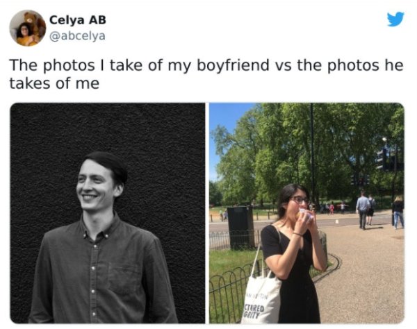 27 Times Boyfriends And Girlfriends Took Very Different Photos.