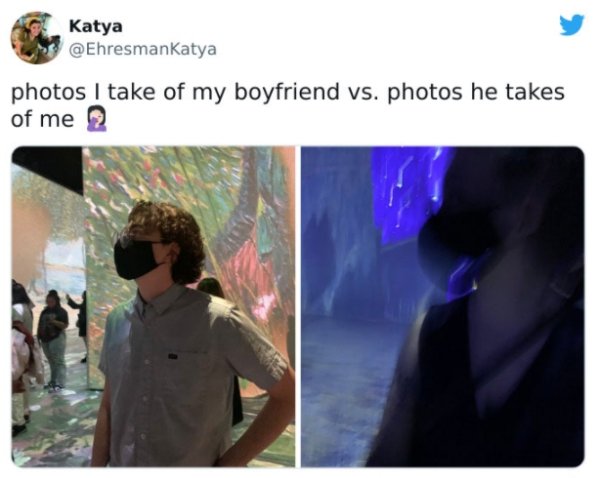 27 Times Boyfriends And Girlfriends Took Very Different Photos.