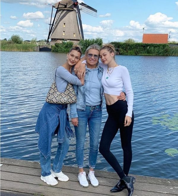 Yolanda Hadid with Bella Hadid and Gigi Hadid