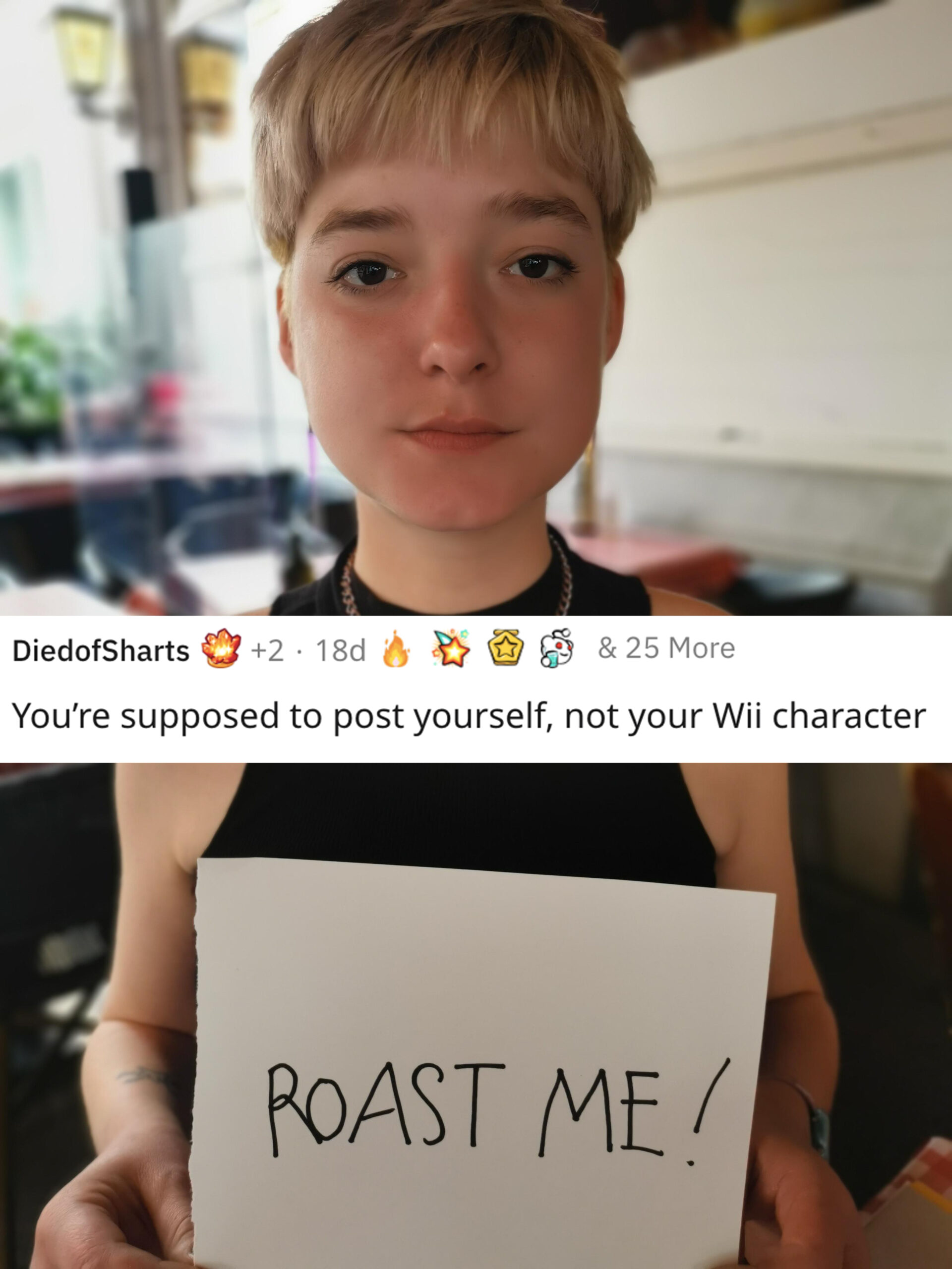 photo caption - DiedofSharts 2 18d & 25 More You're supposed to post yourself, not your Wii character Roast Me!