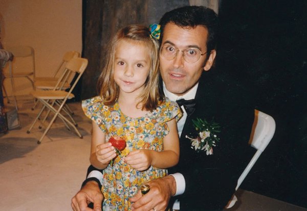 I met Bruce Campbell at a wedding reception in 1996. Here’s us sharing a strawberry :)