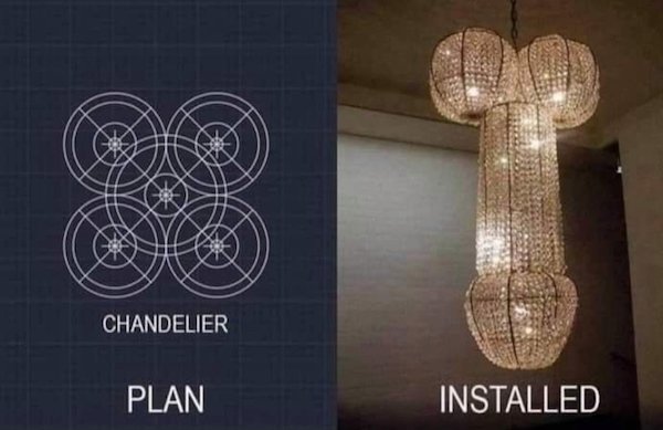 funny chandeliers - Chandelier Plan Installed