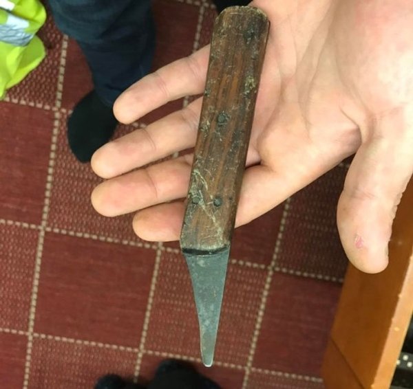 Great-grandmother’s potato peeling knife still used by my grandmother in her late 80s. She says her mother used it when she was a child.