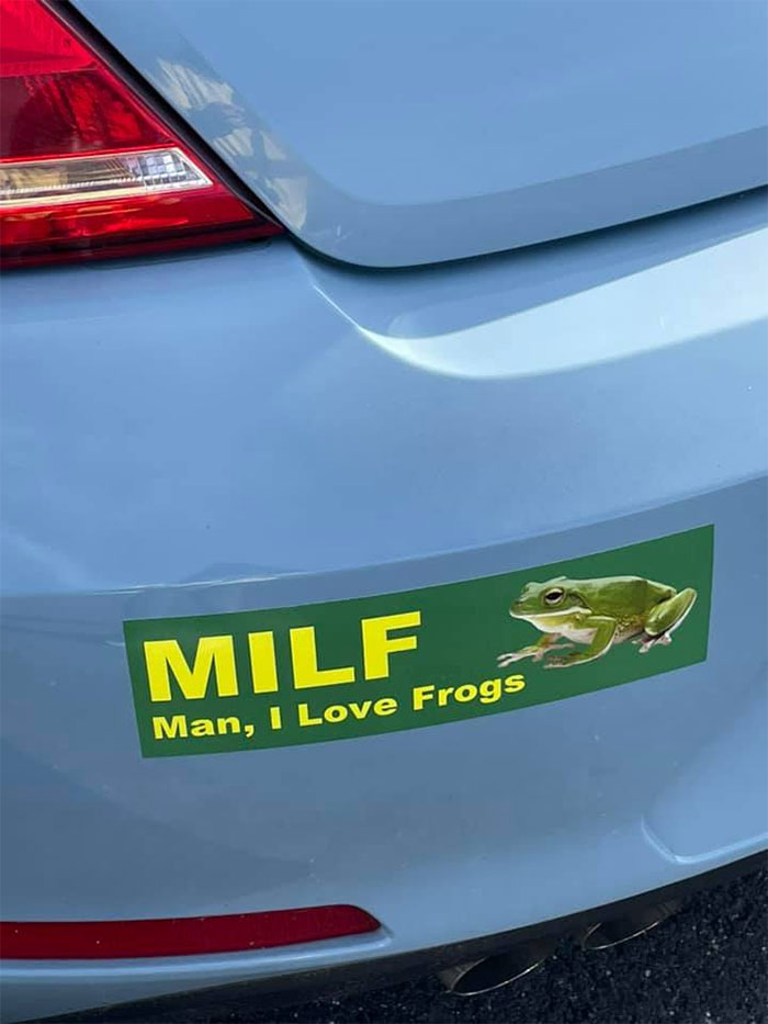 man i love frogs bumper sticker - Milf S Man, I Love Frogs