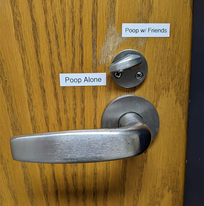 door handle - Poop w Friends Poop Alone