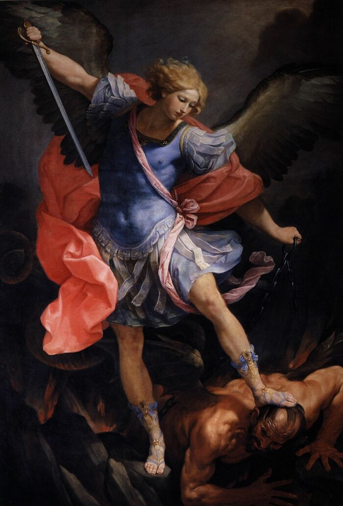 archangel michael defeating satan guido reni