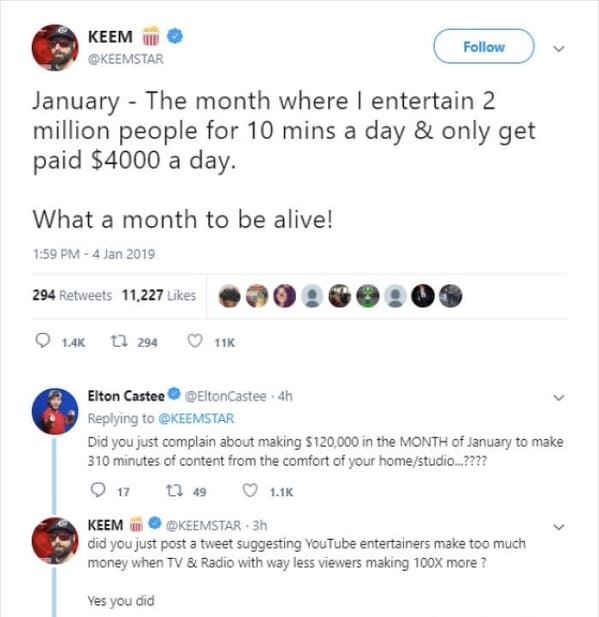 elon musk tweet hold btc - Keem January The month where I entertain 2 million people for 10 mins a day & only get paid $4000 a day. What a month to be alive! 294 11,227 17 Elton Castee Did you just complain about making $120,000 in the Month of January to