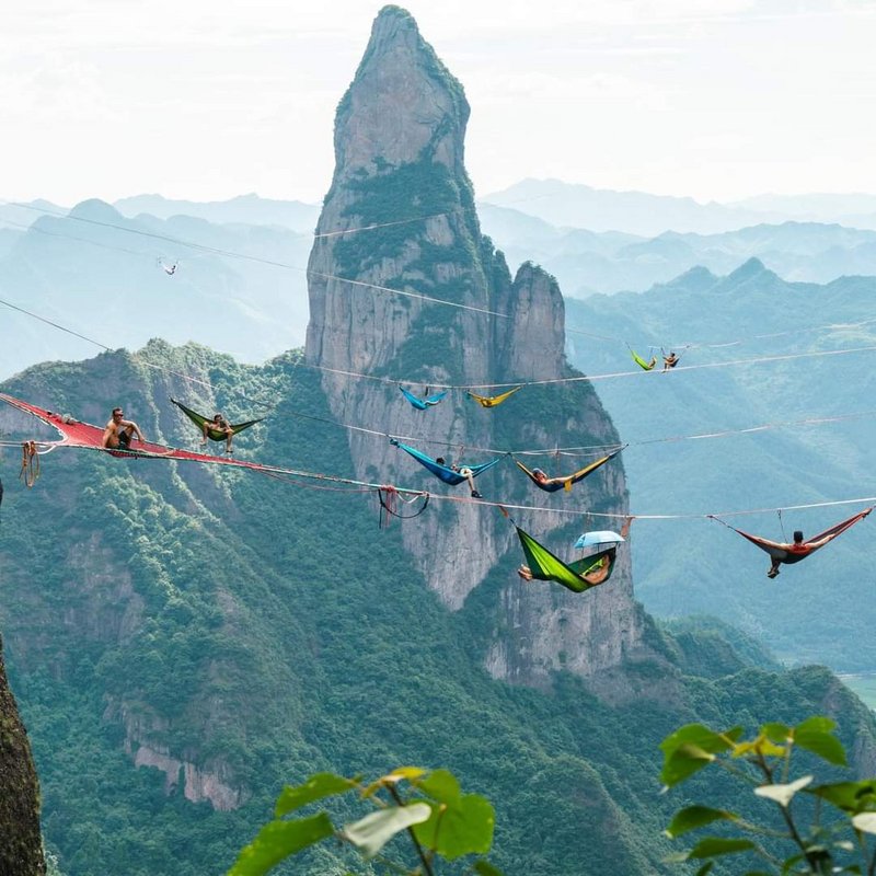 fascinating photos - sky camping china shanghai
