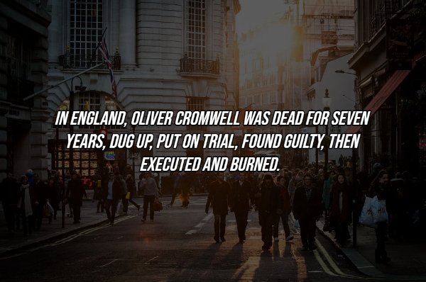 the pub on passyunk east - In England, Oliver Cromwell Was Dead For Seven Years, Dug Up, Put On Trial, Found Guilty, Then Executed And Burned.
