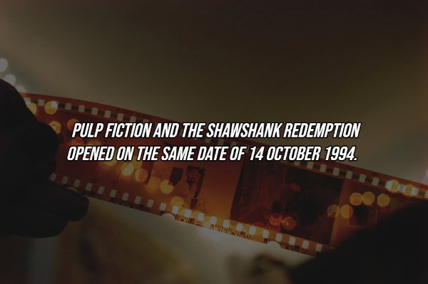 aesthetic vintage film - Pulp Fiction And The Shawshank Redemption Opened On The Same Date Of .