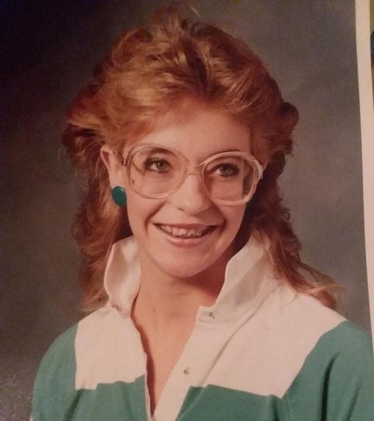 “Me, in eighth grade, 1983 — collar up because I was cool, even with those huge glasses.”