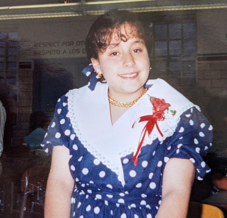 “All dressed up for my fifth-grade graduation...”