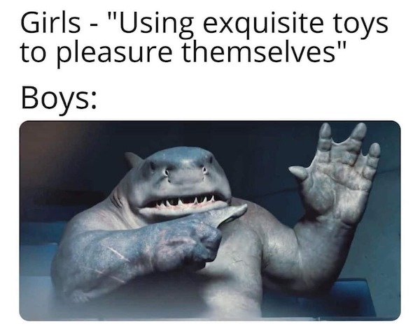 king shark - Girls "Using exquisite toys to pleasure themselves" Boys