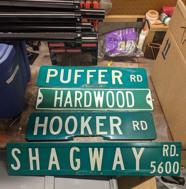 vehicle registration plate - Gen Rd C Puffer Hardwood Hooker Sha Gway 5600 Rd Rd.
