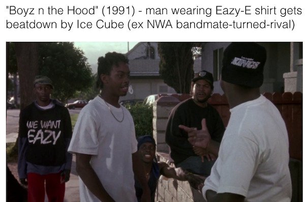 90s movie facts - boyz n the hood cast eazy e -