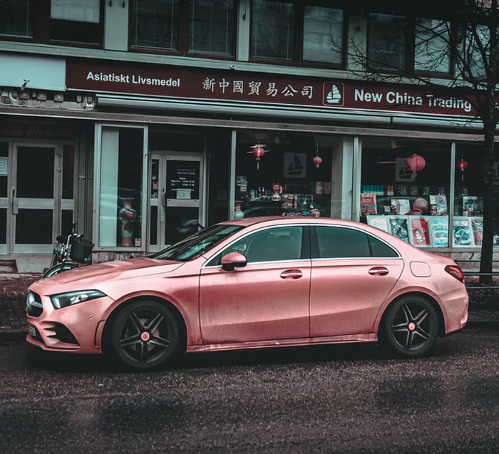 Dad buys a rich kid a Mercedes. It was pinkish (Salmon colored) so the kid [complained] about it. Dad took to away, sold it, and never bought him another car.

Rich brat had to buy his own.