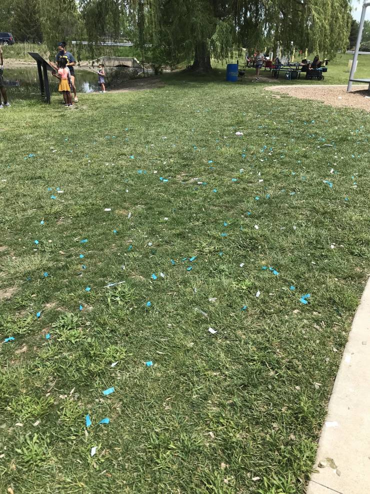 "If you have a gender reveal party and leave confetti everywhere for people to pick up, f@#k you."