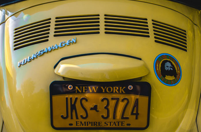 license plates car us - Folkswagen New York Jks3724 Empire State
