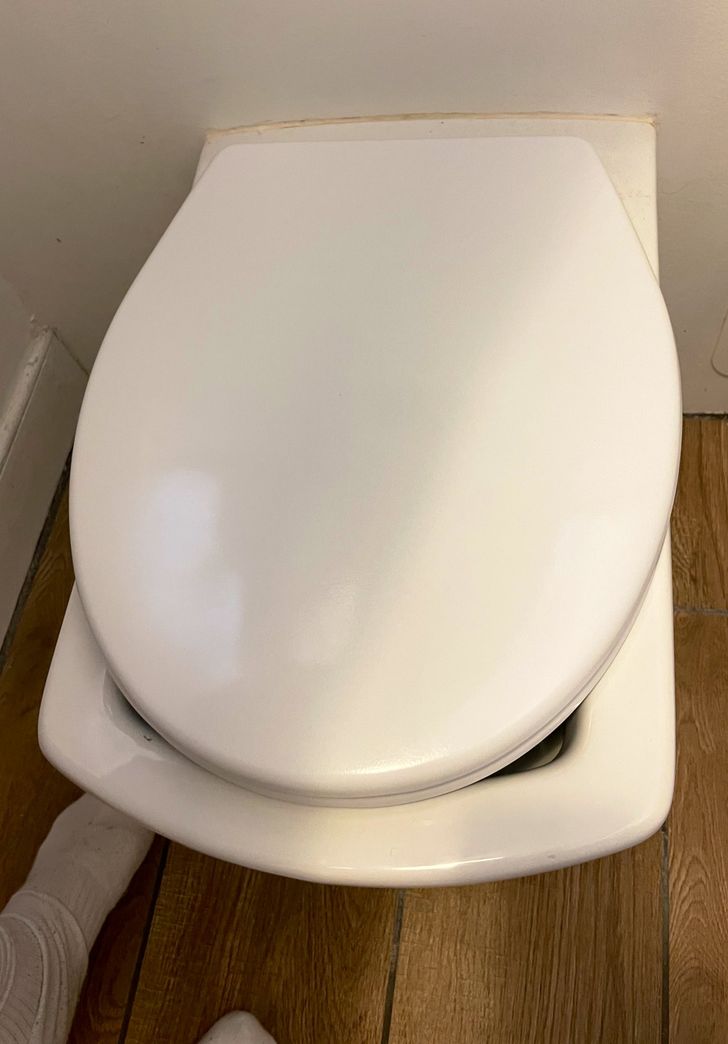 “Our toilet seat broke so the landlady sent us a new one and ignored our request for it to be square.”