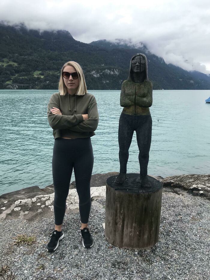 When I Went To Switzerland And Happened To Look Exactly Like This Random Wood Statue