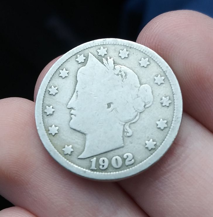 “Received a nickel from 1902 in my change today.”