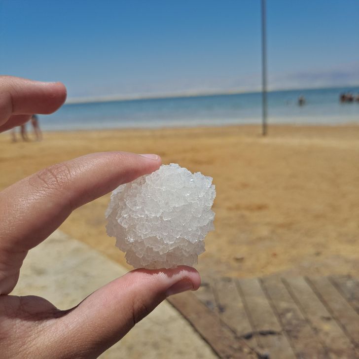 “A ball of salt that I took out of the dead sea.”