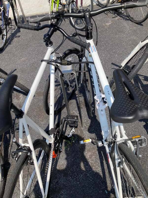 Someone locked my bike with their own bike lock.