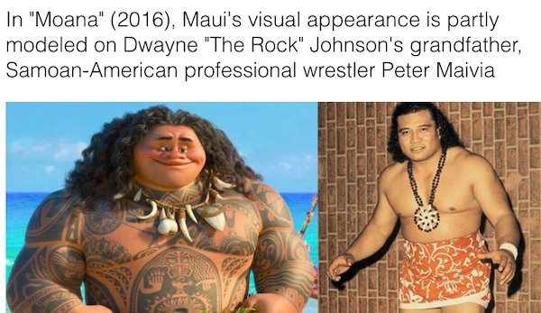 peter maivia - In "Moana" 2016, Maui's visual appearance is partly modeled on Dwayne "The Rock" Johnson's grandfather, SamoanAmerican professional wrestler Peter Maivia