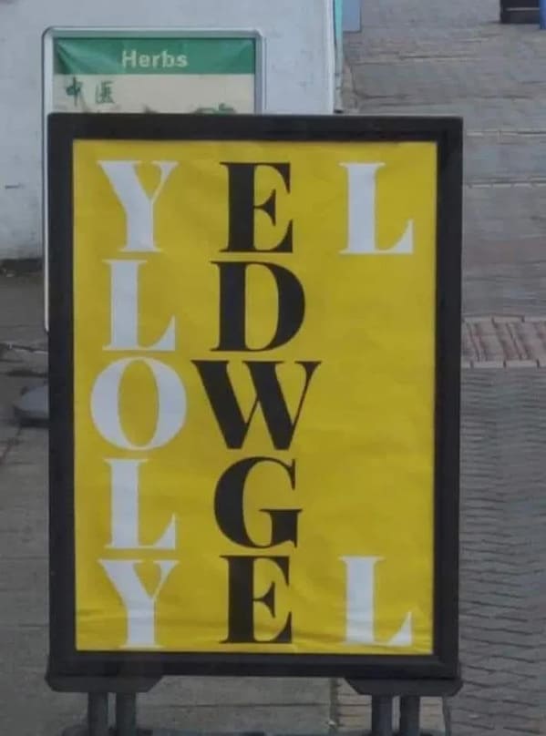 I still am unsure what this says. Yellow?