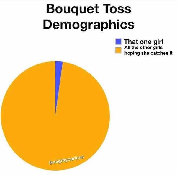 circle - Bouquet Toss Demographics That one girl All the other girls hoping she catches it