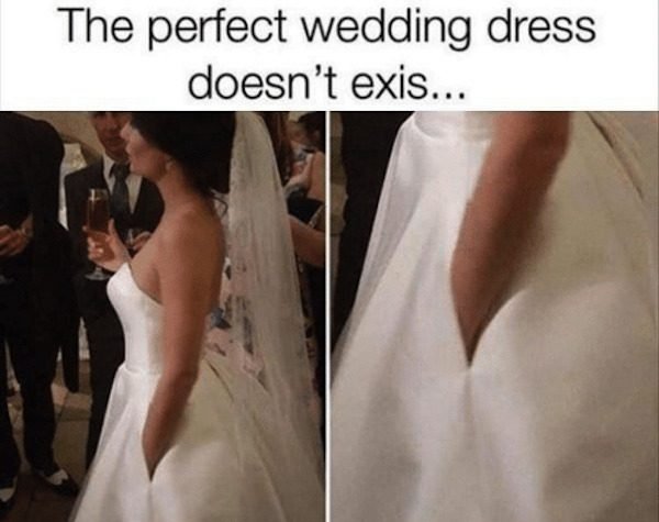wedding dress pocket - The perfect wedding dress doesn't exis...