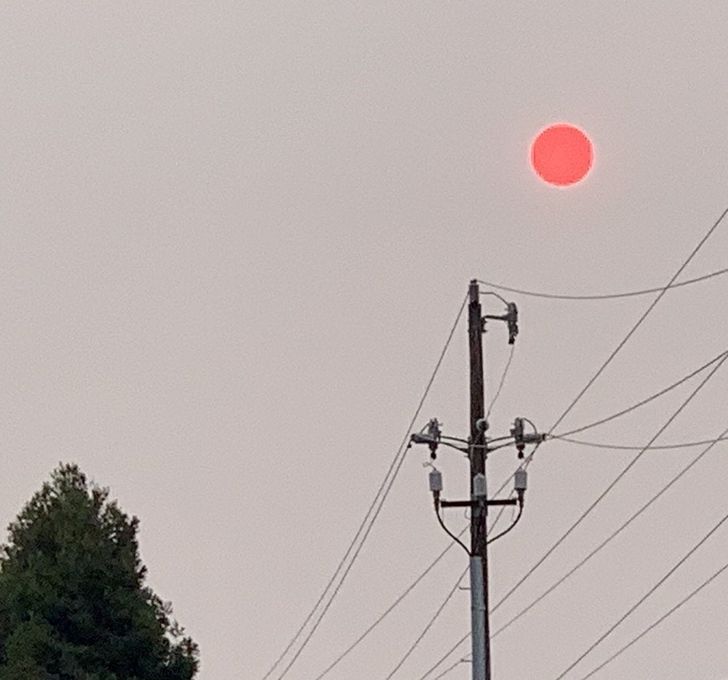We very rarely see the sun this way.
